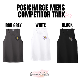 Alternate view of the Bomb Squad Pocket Power Softball Men’s PosiCharge Competitor Tank with Pocket Power softball artwork