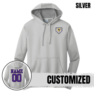 Additional view of the Bomb Squad Pocket Power Softball Performance Fleece Hoodie with Pocket Power softball artwork