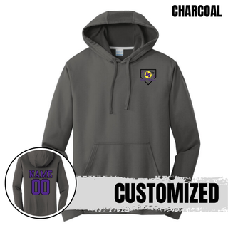 Additional view of the Bomb Squad Pocket Power Softball Performance Fleece Hoodie with Pocket Power softball artwork