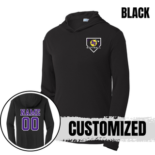Alternate view of the Bomb Squad Pocket Power Softball PosiCharge Competitor Hoodie with Pocket Power softball artwork