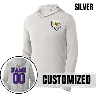 Additional view of the Bomb Squad Pocket Power Softball PosiCharge Competitor Hoodie with Pocket Power softball artwork