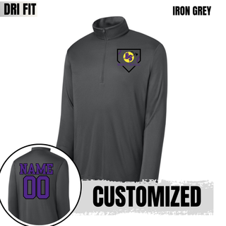Additional view of the Bomb Squad Pocket Power Softball PosiCharge Quarter-Zip with Pocket Power softball artwork