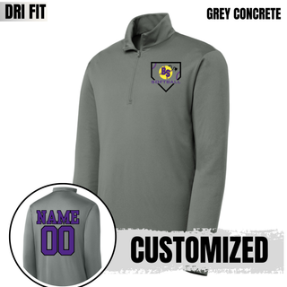 Additional view of the Bomb Squad Pocket Power Softball PosiCharge Quarter-Zip with Pocket Power softball artwork