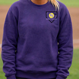 Bomb Squad Pocket Power Softball Top with pocket-style BS softball artwork