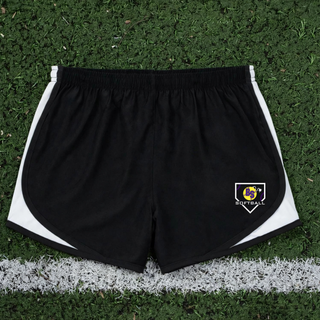 Bomb Squad Pocket Power Softball Women’s Cadence Performance Shorts with pocket-style BS softball artwork