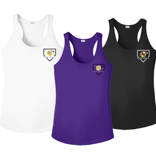 Bomb Squad Pocket Power Softball Women’s PosiCharge Racerback Tank with pocket-style BS softball artwork