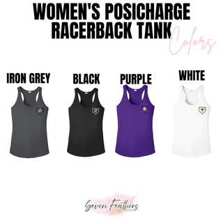 Alternate view of the Bomb Squad Pocket Power Softball Women’s PosiCharge Racerback Tank with Pocket Power softball artwork