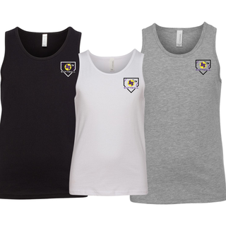Bomb Squad Pocket Power Softball Youth Jersey Tank with pocket-style BS softball artwork