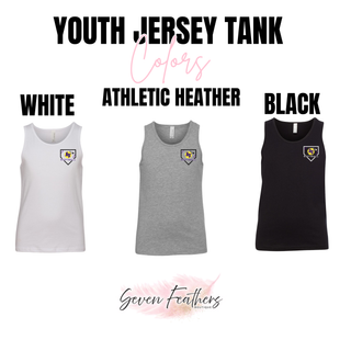 Alternate view of the Bomb Squad Pocket Power Softball Youth Jersey Tank with Pocket Power softball artwork