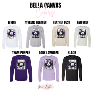 Bomb Squad Shattered Softball Bella Canvas garment color options
