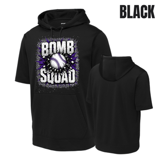 Bomb Squad Shattered Softball fleece short sleeve hooded pullover in an available color