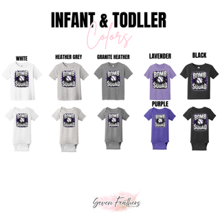 Bomb Squad Shattered Softball infant and toddler top and onesie color options