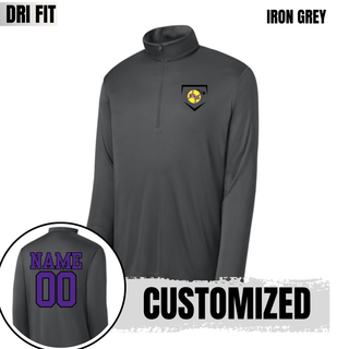 Bomb Squad Softball Home Plate Crest PosiCharge Quarter-Zip - front view