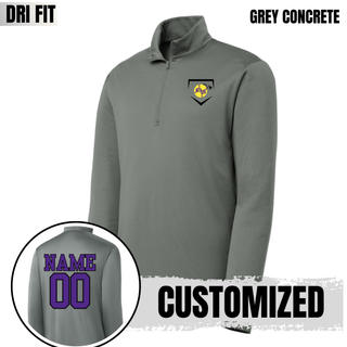 Bomb Squad Softball Home Plate Crest PosiCharge Quarter-Zip - front view