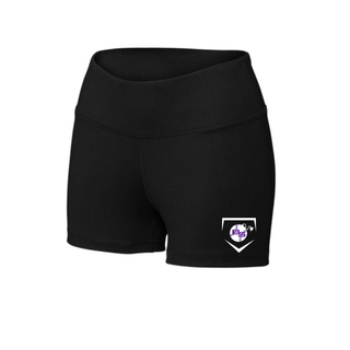 Bomb Squad Softball Home Plate Crest women's Interval performance shorts in black