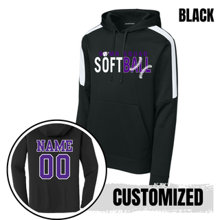 Bomb Squad Softball Split Stitch Fan Favorite Colorblock Hoodie - color options