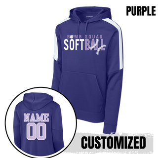 Bomb Squad Softball Split Stitch Fan Favorite Colorblock Hoodie - back view