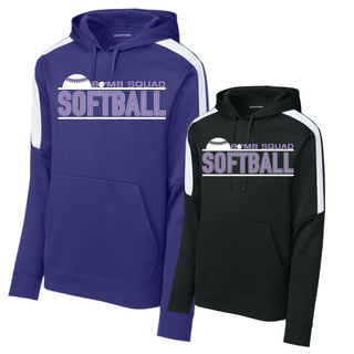 Bomb Squad Softball Underline Fan Favorite Colorblock Hoodie - front view