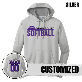 Bomb Squad Softball Underline Performance Fleece Hoodie - color options