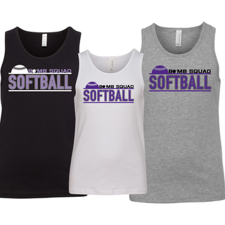 Bomb Squad Softball Underline Youth Jersey Tank - color options