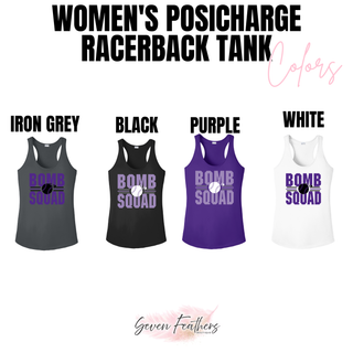 Bomb Squad Softball Varsity Stacked racerback tank detail photo