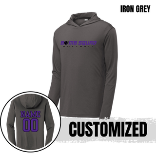 Bomb Squad Velocity Softball artwork on a PosiCharge Competitor Hoodie