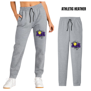 Athletic Heather Grey Bomb Squad Yellow Softball Logo core fleece joggers