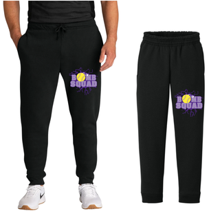 Black Bomb Squad Yellow Softball Logo core fleece joggers
