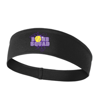 Black Bomb Squad Yellow Softball Logo performance headband