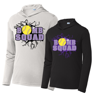 Bomb Squad Yellow Softball Logo PosiCharge Competitor hoodies in Silver and Black