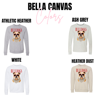 Bulldogs Glam Shirt - athletic heather, ash grey, white, heather dust Bella Canvas long sleeve options
