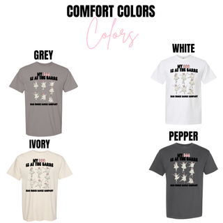 Comfort Colors my boo is at the barre color chart in grey, white, ivory, and pepper