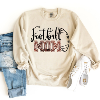 Sand Football Mom sweatshirt with personalized front and back Football Mom design