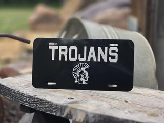 Laser Engraved Topeka High Trojans License Plate