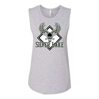 Bucks Womens Muscle Tank Athletic Grey V2