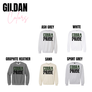 Distressed Days Cobra Pride V2 Gildan color options: ash grey, white, graphite heather, sand, and sport grey