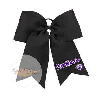 Royal Valley Panthers Cheer Bow (Black)