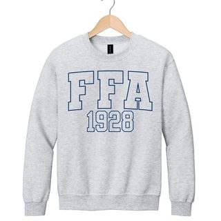 Grey FFA Knock Out top with varsity outline block lettering and 1928
