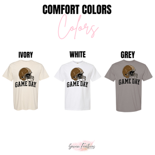 Game Day football helmet Comfort Colors color chart ivory white grey

