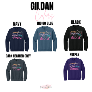 Gildan every leaf has a story so does every dance color chart in navy, indigo blue, black, dark heather grey, and purple