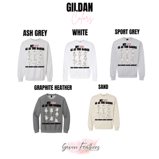Gildan my boo is at the barre color chart in ash grey, white, sport grey, graphite heather, and sand