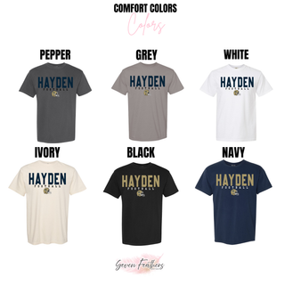 Hayden Football Block Helmet Comfort Colors color chart pepper grey white ivory black navy
