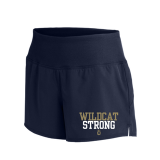 Hayden Wildcats Wildcat Strong womens repeat short in navy with gold and white strong lettering
