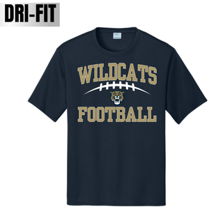 Hayden Wildcats Arch Football Dri-Fit Performance Top - Deep navy performance tee
