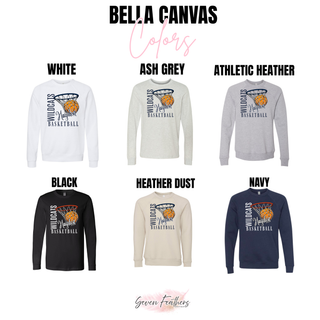 Hayden Wildcats Basketball Net Top Comfort Colors options: Pepper, Grey, White, Ivory, Black, Navy