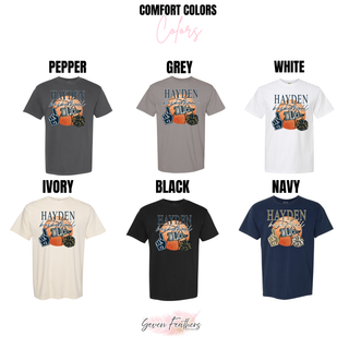 Hayden Wildcats Basketball Spirit Top Comfort Colors color options: Pepper, Grey, White, Ivory, Black, Navy