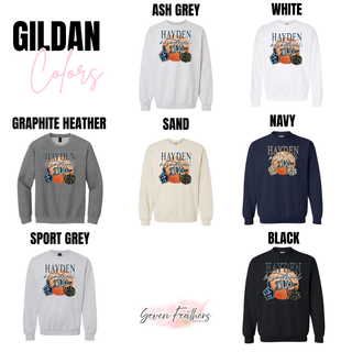 Hayden Wildcats Basketball Spirit Top Gildan color options: Ash Grey, White, Graphite Heather, Sand, Navy, Sport Grey, Black