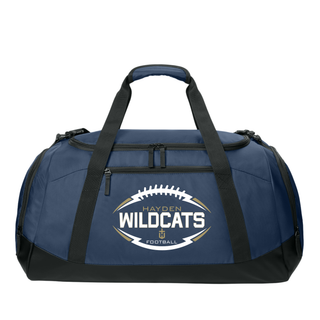 Hayden Wildcats Classic Football Laces Duffle Bag - Navy Black sport duffle
