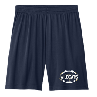 Hayden Wildcats Classic Football Laces Performance Short Topeka Kansas - Navy Performance Short Front
