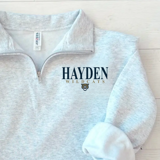Hayden Wildcats Classic Stack Spirit Shirt Topeka - ash grey Jerzees Quarter Zip Pullover
